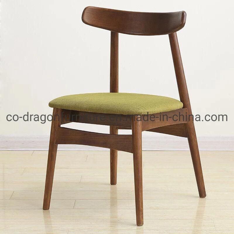 Chinese Wholesale Home Furniture Solid Wood Dining Chair with Fabric