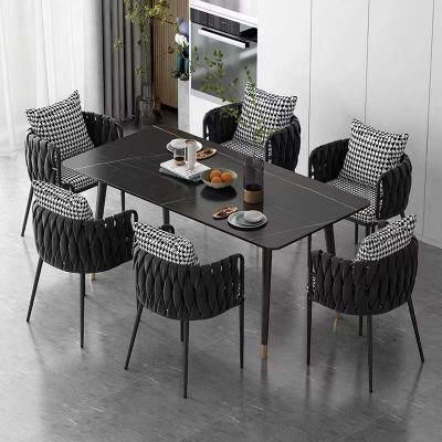 Supplier Customized Modern Rock Board Dining Table Set