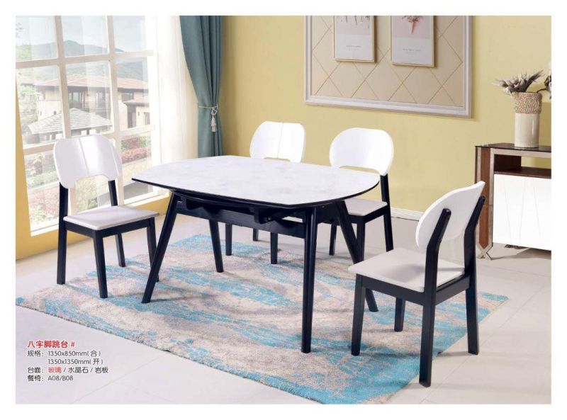 Commercial Modern Home Furniture Rectangle Round Dining Room Furniture Sets