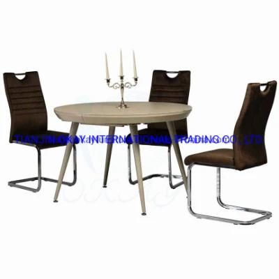 Dining Table and Chairs Stainless Steel Frame Luxury Dining Table Set Modern Marble Dining Room Table