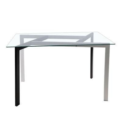 Modern Style White Metal Legs Dining Table