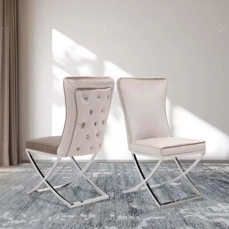 Velvet Low Price Hotel Furniture Asian Indoor Dining Chairs