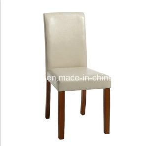 2 Pieces PU Dining Chairs with Wooden Leg Used in Dining Room and Kitchen Room