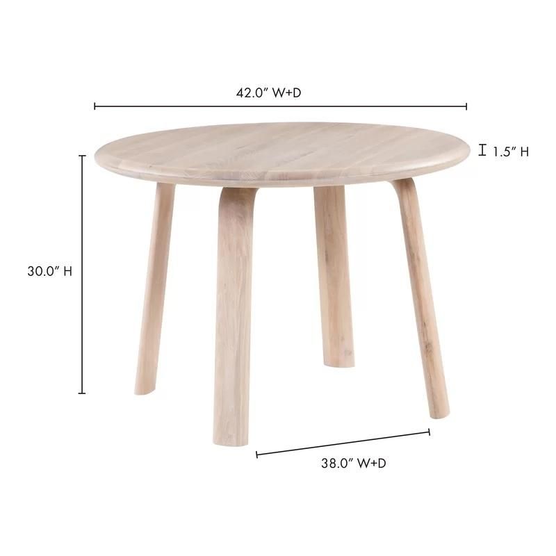Wholesale Nordic Minimalist Original Solid Wood Home 4-Seater Round Dining Table Solid Wood Coffee Table Restaurant Banquet Conference Furniture Dining Table