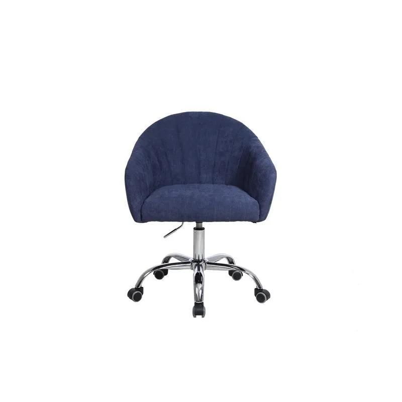 Modern Office Furniture Luxury Velvet White Home Office Chair with Swivel Base