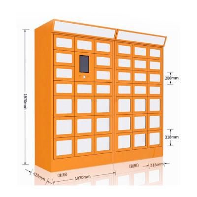 Smart Metal Locker for Hot Food Self-Help Meal Pickup Locker