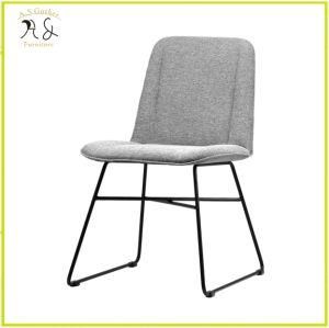 Nordic Modern Fabric Upholstered Restaurant Dining Chair Metal