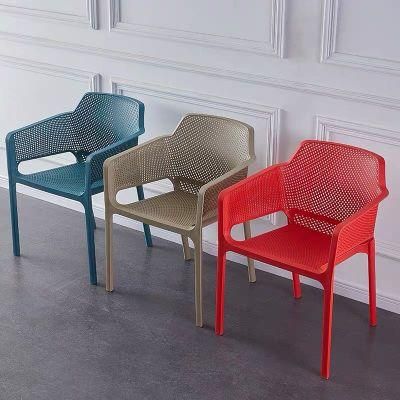 Cheap Colorful Outdoor Dining Nordic Modern Plastic Garden Chairs