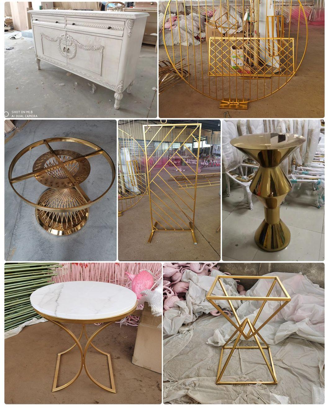 New Design Wedding Folding Chair Gold Stainless Steel with acrylic