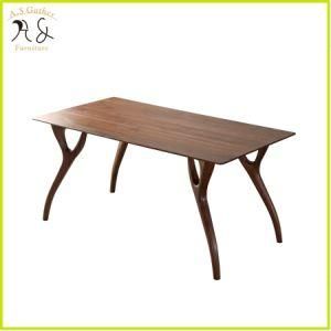 Black Walnut Wood Tree Branch Table Base Design Rectangle Restaurant Table