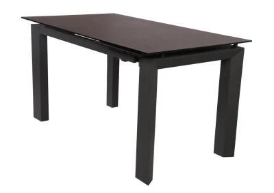 10-15mm High Quality Iron Tempered Glass Dining Table Top with Metal Leg