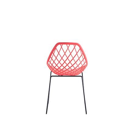 Wholesale Colorful Modern Design PP Restaurant Living Room Armless Chair Dining Plastic Chair Metal Legs Leisure Chair