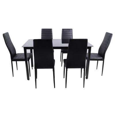 Modern Furniture 6 Chairs Set Dining Table Set