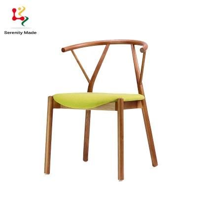 Dining Room Furniture Wooden Restaurant Chair with Padded Seat