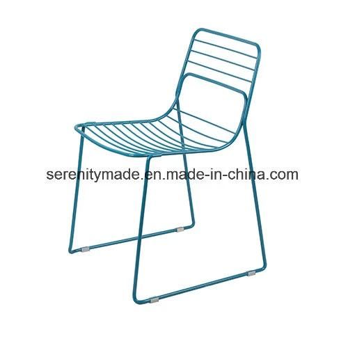 Cafe Furniture Stackable Outdoor Wire Metal Cafe Dining Chairs