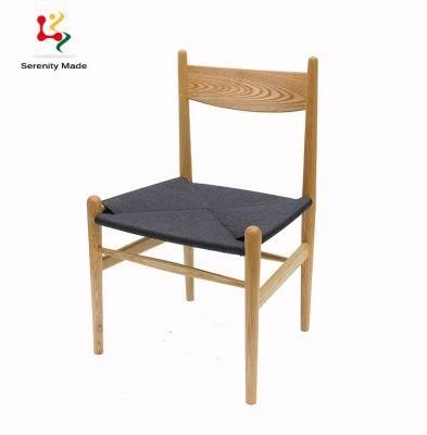 Antique Furniture Armless Woven Rope Wood Chair