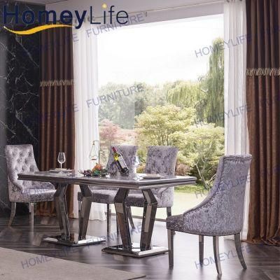 Foshan Metal Marble Dining Table for Dining Room Furniture