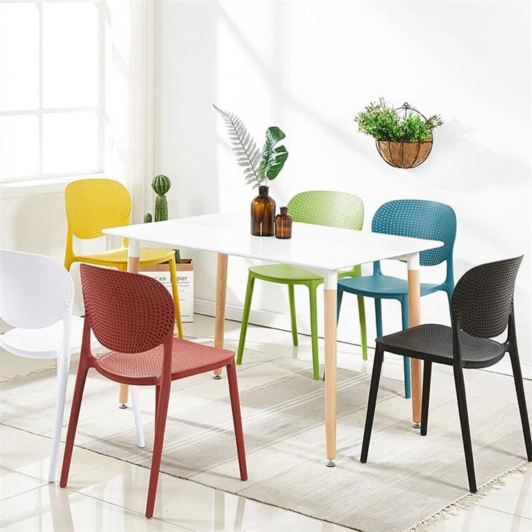 Cheap Morden Leisure Design Outdoor Garden Furniture Stackable Colorful Cafe Office Restaurant Plastic Chair for Sale