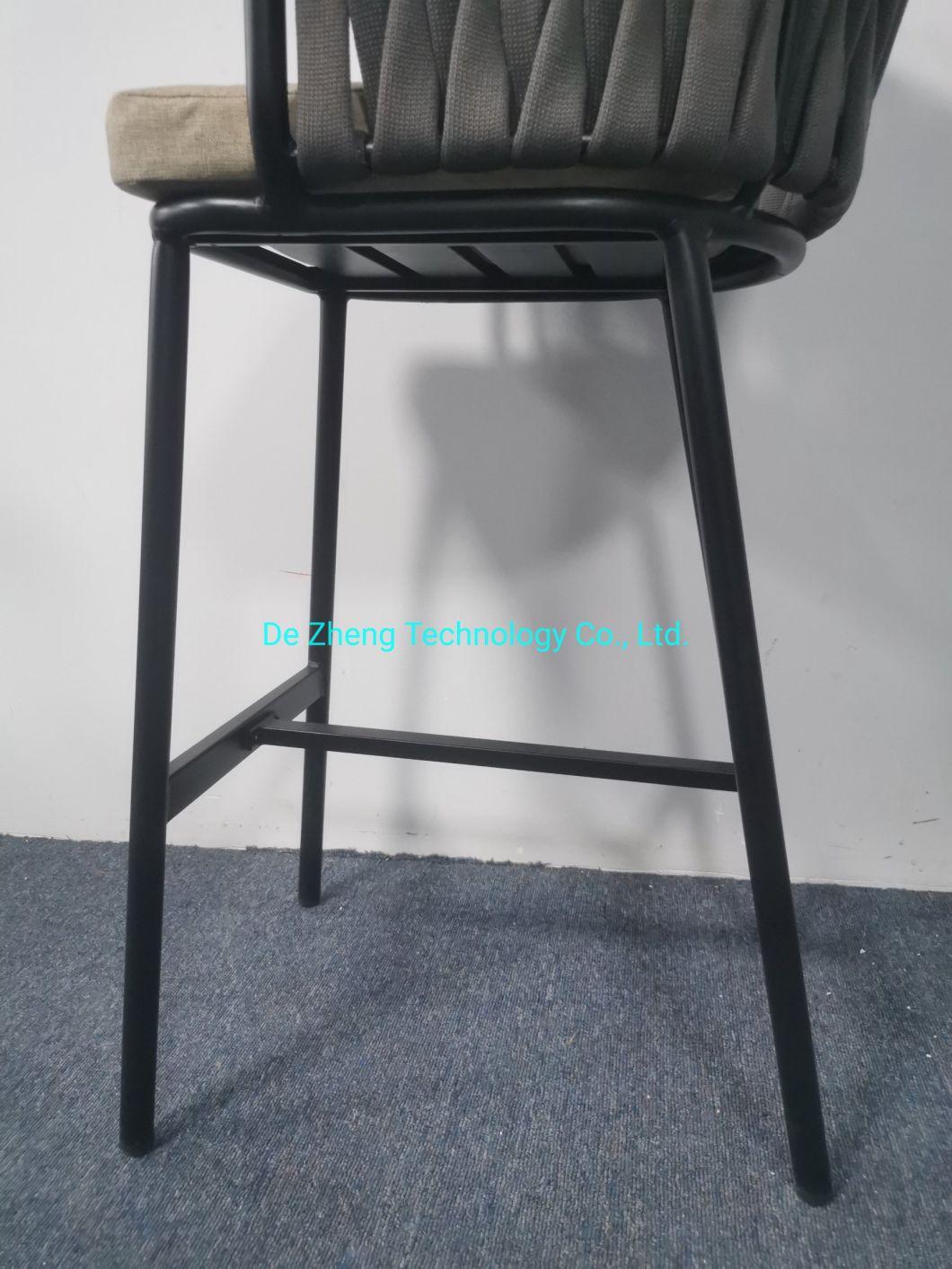 Modern Design Best Quality Outdoor Bar Furniture High Quality Rope Bar Stool Best Price Outdoor Bar Stool Chair