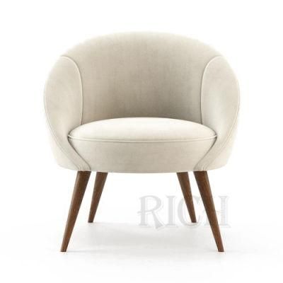 Italian Design Dining Chairs Commercial Beige White Velvet Dining Chair