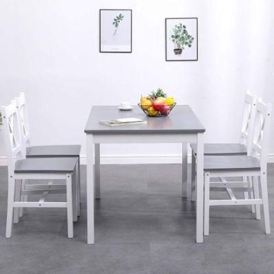Hot Sale Dining Room Furniture Home Furniture Wood Pine Material Dining Table and Chair