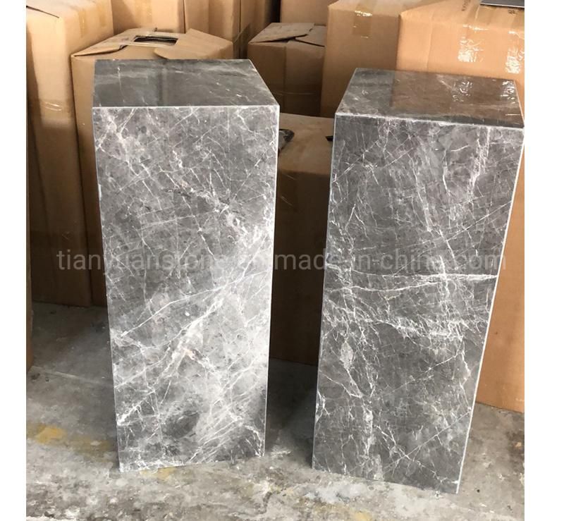 Shop Fittings and Display Marble Pedestal Showcase Platform Stand