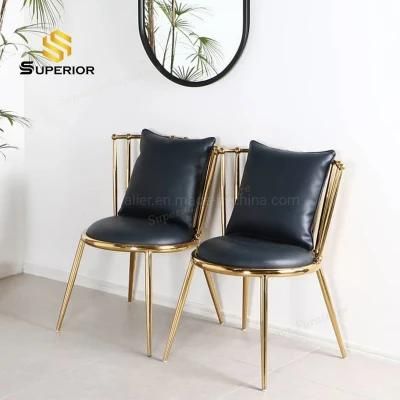 Nordic Dining Room Metal Frame and Legs Dining Chairs for Living