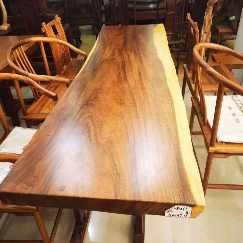 South America Walnut Natural Shape Table Top Live Edge Wood Slab