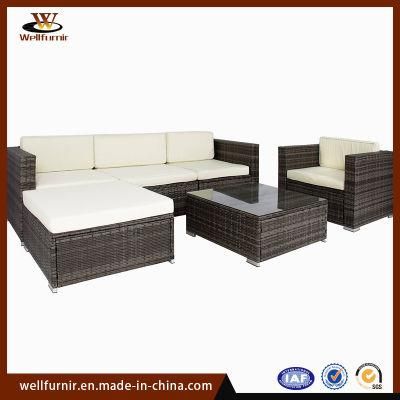 Outdoor Rattan Cube Chair Dining Set with Square Table for Garden (WFD-07)
