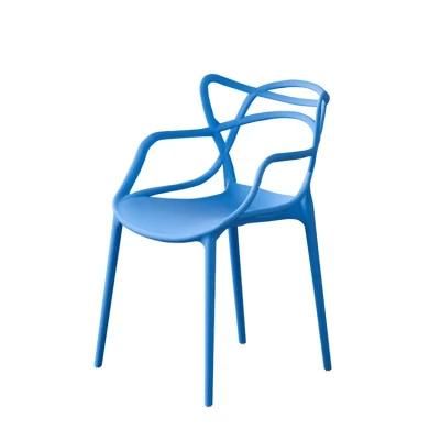 Wholesale Cheap Price Blue Chair Restaurant Furniture Dining Chairs Set Outdoor PP Chair Portable