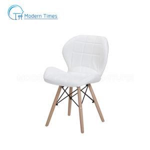 Nordic Style Mini PU Upholstered Wooden Leg Restaurant Outdoor Dining Chair