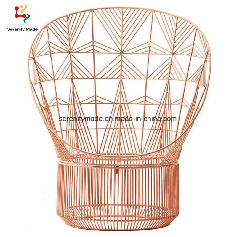 Stylish Peacock White Metal Wire Outdoor Garden Chairs