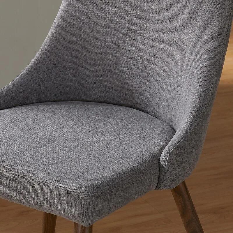 Factory Price Upholstery Living Room Indoor Modern Cafe Kitchen Patchwork Gaming Party Chair Eiffel Wood Leg Nordic Fabric Dining Chairs