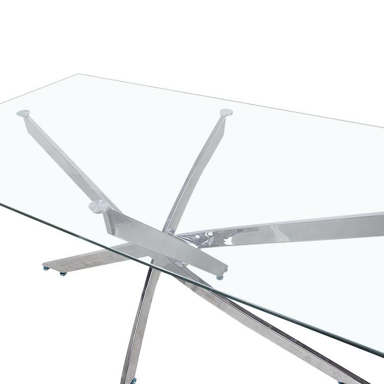 Modern Simple Dining Table Furniture Glass Food Table