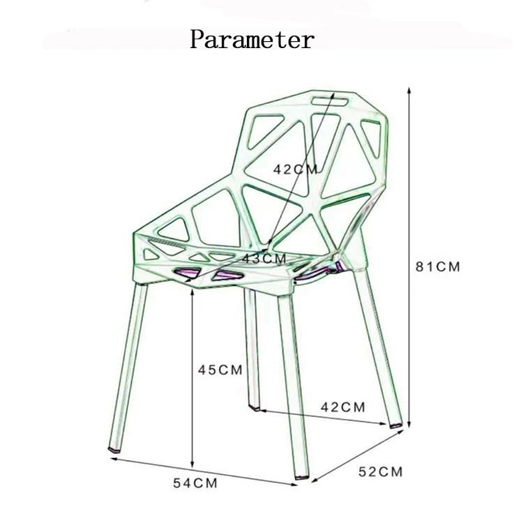 Plastic Chairs Acrylic Chair for School Wholesaledinning Table Set Dining Room Furniture PP Wood Cafe Chair Modern