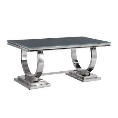 OEM/ODM Modern Design House Furniture Stainless Steel Marble Top Dining Table