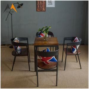 Wooden Foldable Removable Restaurant Metal Dining Table