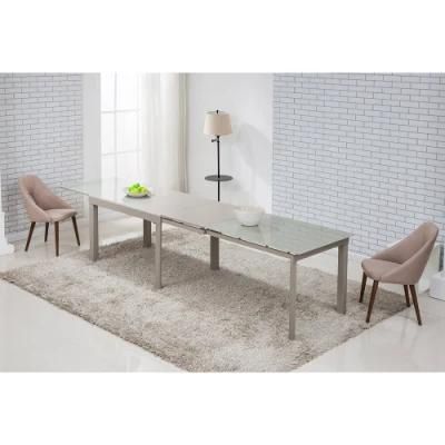 Modern Restaurant Tempered Glass Dining Table