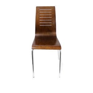 Wooden Seat Dining Chair with Steel Leg for Dining Room