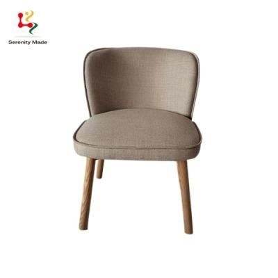 Plain Autumn and Winter Series New Product Fabric with Wooden Stable Base Restaurant Chair