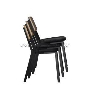 Stackable Side Chair with Plywood Back, Injection Foam Seat