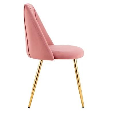 Furniture Upholstered Velvet Fabric Back Dining Living Wedding Room Restaurant Chair