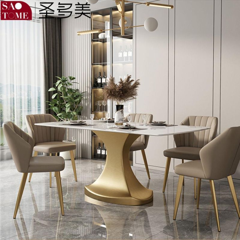 Modern Living Room Dining Room Furniture Titanium Base Dining Table