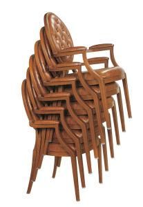 Hot Sale Luxury Wooden Color Finished Arm Chair Modern