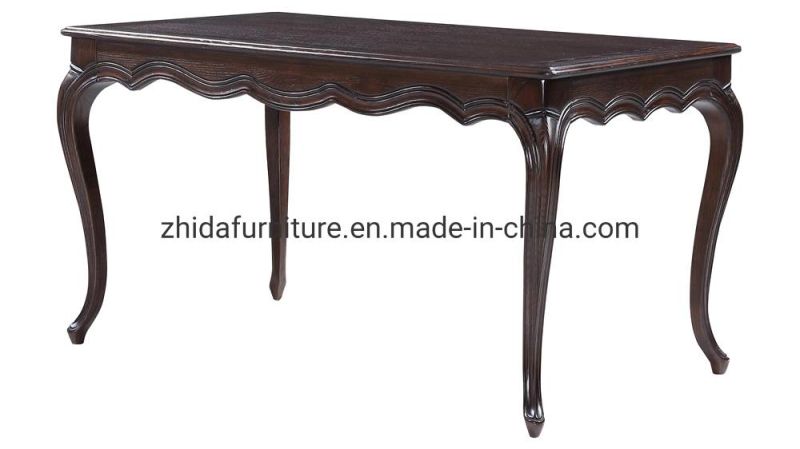 Antique Classic Wooden Table Top Dining Table for Home Furniture