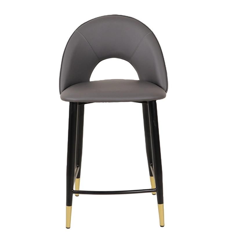 Plastic Seat High Bar Chair Blue Kitchen Bar Counter Stool Chairs with Back Rest