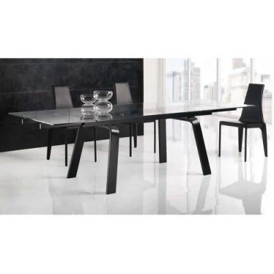 Restaurant Furniture Extend Dining Table Set Glass