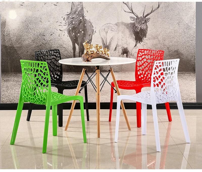 Popular Colorful Stackable Cafe Office Restaurant Plastic Dining Chair for Sale