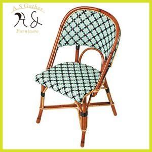 Aluminium Frame Flower Rattan Woven Garden Dining Chair