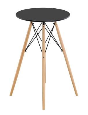 New Design Indoor High Black Table Top Cafe Table for Home Furniture